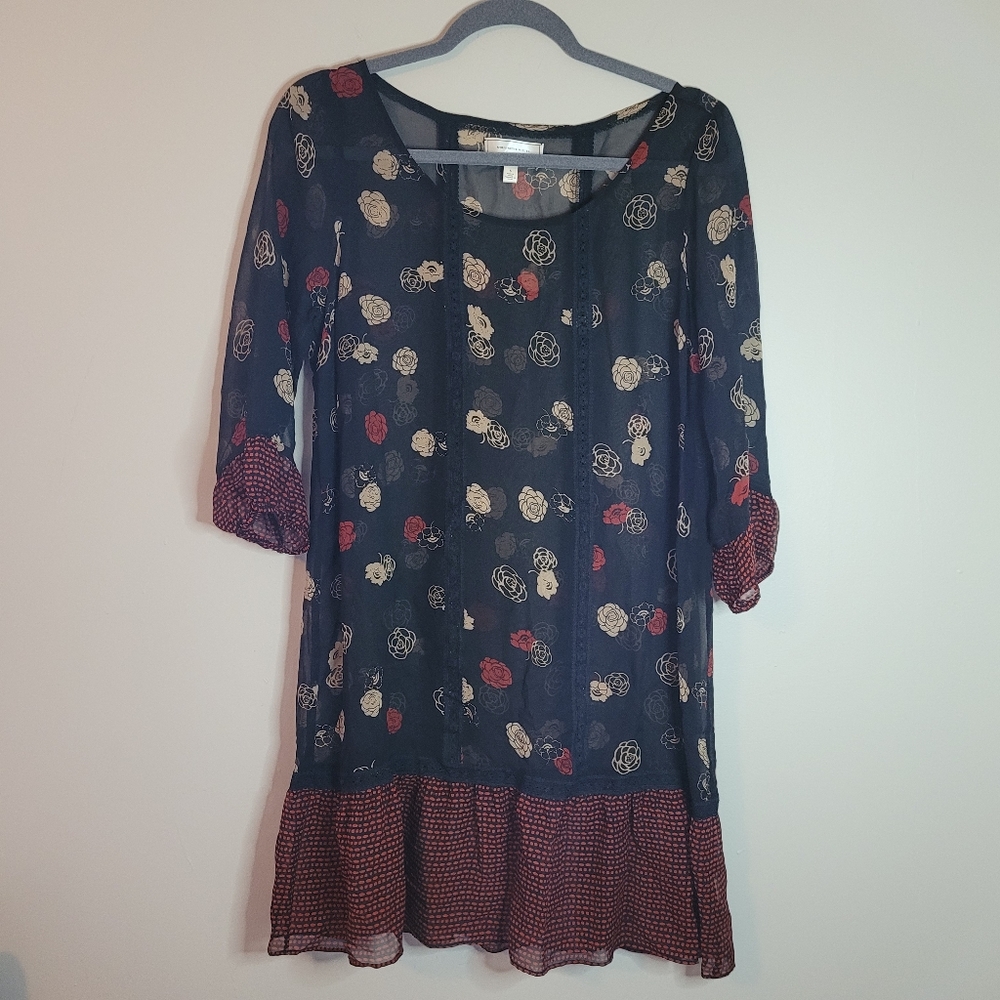 Anthropologie Moulinette Soeurs Silk Sheer Tunic Dress